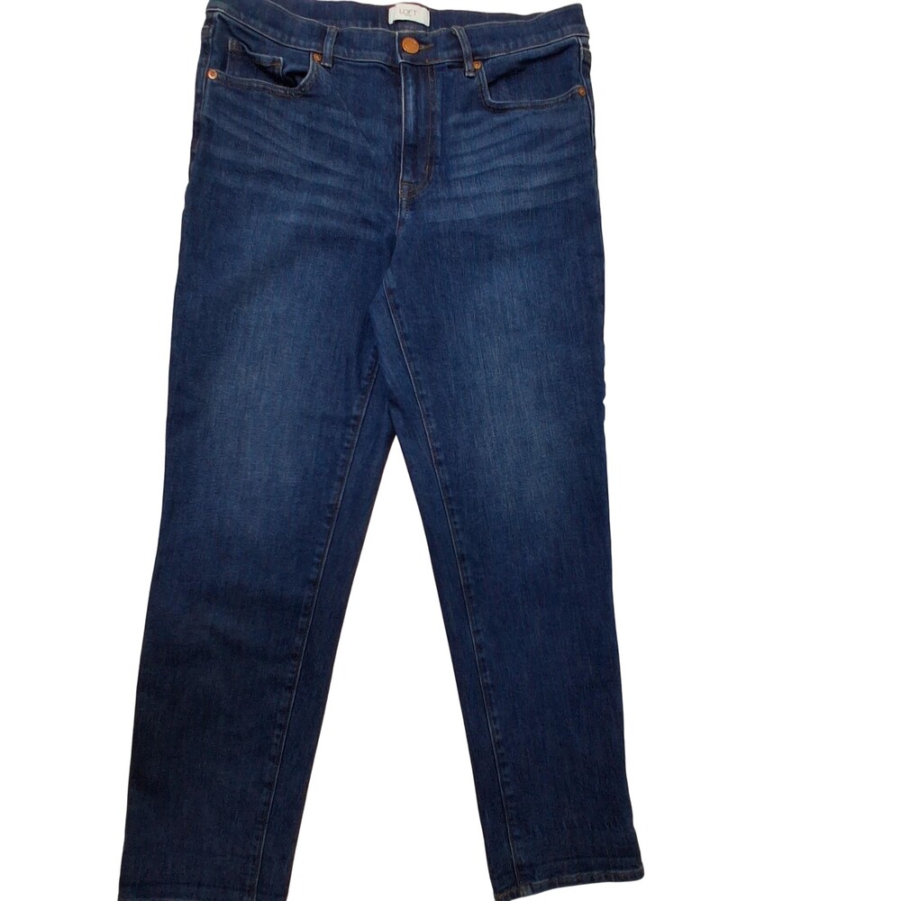 LOFT Womens 8 Mid Rise Relaxed Boyfriend Medium Wash Stretch